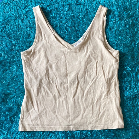 White Stag Tops - White Stag Cream V-Neck Tank Top